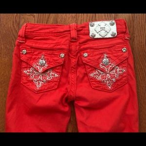 Miss Me girls skinny jeans 10 EUC carrot